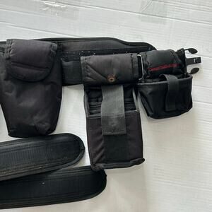 Custom Tool Belt Utility Pouch Set Carpenter Electrician Workwear Black